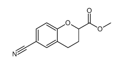 2H-1-Benzopyran-2-carboxylic acid, 6-cyano-3,4-dihydro-, methyl ester结构式