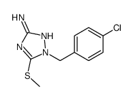 1-[(4-chlorophenyl)methyl]-5-methylsulfanyl-1,2,4-triazol-3-amine Structure
