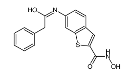 N-hydroxy-6-[(2-phenylacetyl)amino]-1-benzothiophene-2-carboxamide结构式