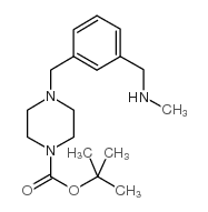 tert-butyl 4-[3-[(methylamino)methyl]benzyl]tetrahydro-1(2h)-pyrazinecarboxylate Structure