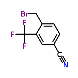 4-(Bromomethyl)-3-(trifluoromethyl)benzonitrile结构式