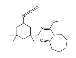 hexahydro-N-[(5-isocyanato-1,3,3-trimethylcyclohexyl)methyl]-2-oxo-1H-azepine-1-carboxamide结构式