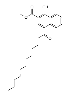 1-hydroxy-4-lauroyl-[2]naphthoic acid methyl ester Structure