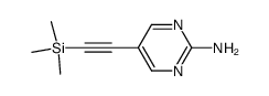 5-[(trimethylsilyl)ethynyl]pyrimidin-2-amine Structure