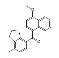 (4-methoxy-[1]naphthyl)-(7-methyl-indan-4-yl)-ketone结构式