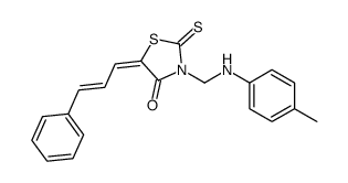 4-Thiazolidinone, 3-(((4-methylphenyl)amino)methyl)-5-(3-phenyl-2-prop enylidene)-2-thioxo- structure