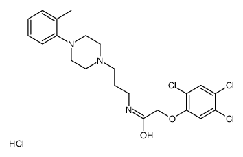 N-[3-[4-(2-methylphenyl)piperazin-1-ium-1-yl]propyl]-2-(2,4,5-trichlorophenoxy)acetamide,chloride Structure
