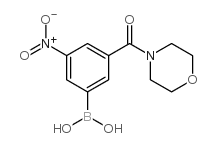 3-(吗啉-4-羰基)-5-硝基苯基硼酸结构式