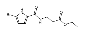 3-[(5-bromo-1H-pyrrole-2-carbonyl)-amino]-propionic acid ethyl ester结构式