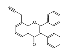 2-(4-oxo-2,3-diphenyl-4H-chromen-8-yl)acetonitrile结构式