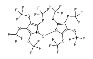 1-[2,3,4,5-tetrakis(trifluoromethylsulfanyl)pyrrol-1-yl]sulfanyl-2,3,4,5-tetrakis(trifluoromethylsulfanyl)pyrrole Structure