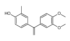 4-[1-(3,4-dimethoxyphenyl)ethenyl]-2-methylphenol结构式