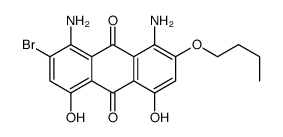 1,8-diamino-2-bromo-7-butoxy-4,5-dihydroxyanthracene-9,10-dione Structure
