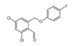 2,4-二氯-6-(4-氟苯氧基甲基)-苯甲醛结构式