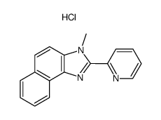 3-Methyl-2-pyridin-2-yl-3H-naphtho[1,2-d]imidazole; hydrochloride Structure