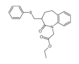 ethyl 3-<(phenylthio)methyl>-2,3,4,5-tetrahydro-2-oxo-1H-1-benzazepine-1-acetate Structure