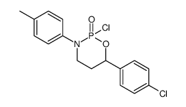 2-chloro-6-(p-chlorophenyl)-3-(p-tolyl)-tetrahydro-1,3,2-oxazaphosphorin-2-oxide结构式