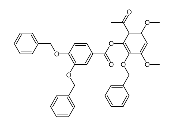 3,4-Bis-benzyloxy-benzoic acid 2-acetyl-6-benzyloxy-3,5-dimethoxy-phenyl ester结构式