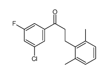 3'-CHLORO-3-(2,6-DIMETHYLPHENYL)-5'-FLUOROPROPIOPHENONE结构式
