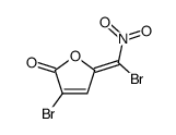 3-bromo-5-[bromo(nitro)methylidene]furan-2-one结构式