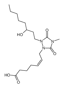 1-<(Z)-6-carboxyhex-2-enyl>-2-(3-hydroxyoctyl)-4-methyl-1,2,4-triazolidine-3,5-dione结构式