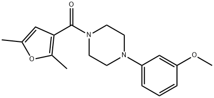 Methanone, (2,5-dimethyl-3-furanyl)[4-(3-methoxyphenyl)-1-piperazinyl]- Structure