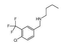 N-[[4-chloro-3-(trifluoromethyl)phenyl]methyl]butan-1-amine结构式