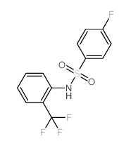 4-fluoro-N-[2-(trifluoromethyl)phenyl]benzenesulfonamide结构式