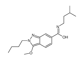 2-butyl-3-methoxy-N-(3-methylbutyl)indazole-6-carboxamide结构式