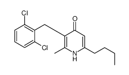 6-butyl-3-[(2,6-dichlorophenyl)methyl]-2-methyl-1H-pyridin-4-one结构式