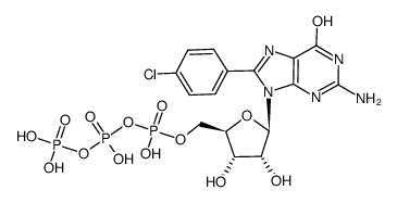 8-(4-chlorophenyl)guanosine 5'-triphosphate Structure