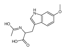 2-乙酰氨基-3-(6-甲氧基-1H-吲哚-3-基)丙酸结构式