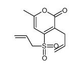 6-methyl-3-prop-2-enyl-4-prop-2-enylsulfonylpyran-2-one Structure