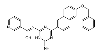 N-[4-amino-6-(6-phenylmethoxynaphthalen-2-yl)-1,3,5-triazin-2-yl]pyridine-3-carboxamide Structure