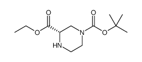 1,3-Piperazinedicarboxylic acid, 1-(1,1-dimethylethyl) 3-ethyl ester, (3S)结构式