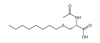 (R)-2-Acetylamino-3-octylsulfanyl-propionic acid结构式
