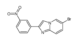 6-溴-2-(3-硝基苯基)咪唑并[1,2-a]吡啶结构式