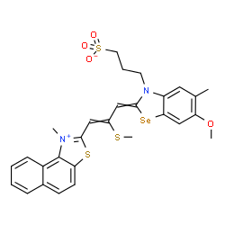 2-[3-[6-methoxy-5-methyl-3-(3-sulphonatopropyl)-3H-benzoselenazol-2-ylidene]-2-(methylthio)-1-propenyl]-1-methylnaphtho[1,2-d]thiazolium picture