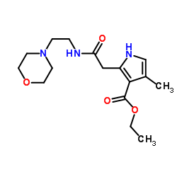 Ethyl 4-methyl-2-(2-{[2-(4-morpholinyl)ethyl]amino}-2-oxoethyl)-1H-pyrrole-3-carboxylate Structure