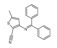 3-(benzhydrylideneamino)-5-methylthiophene-2-carbonitrile Structure