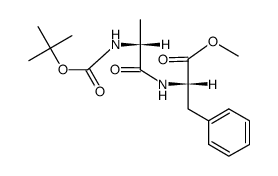 D-(N-tert-butoxycarbonylalanyl)-L-phenylalanine methyl ester Structure
