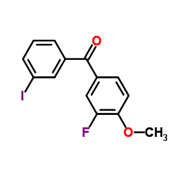 (3-Fluoro-4-methoxyphenyl)(3-iodophenyl)methanone structure