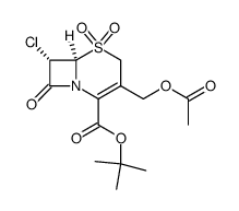 3-acetoxymethyl-7-chloro-3-cephem-4-carboxylate-1,1-dioxide tert-butylester Structure