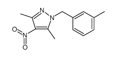 1H-Pyrazole, 3,5-dimethyl-1-[(3-methylphenyl)methyl]-4-nitro Structure