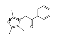 1-phenyl-2-(2,4,5-trimethyl-1,3-thiazol-3-ium-3-yl)ethanone,bromide Structure