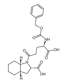 1-(N-carbobenzoxy-γ-D-glutamyl)-cis-perhydroindoline-2(S)-carboxylic acid结构式