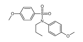 4-methoxy-N-(4-methoxyphenyl)-N-propylbenzenesulfonamide结构式