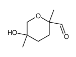 5-hydroxy-2,5-dimethyl-tetrahydro-pyran-2-carbaldehyde Structure