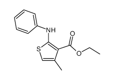 4-Methyl-2-phenylamino-thiophene-3-carboxylic acid ethyl ester结构式
