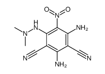 2,4-Diamino-6-(N,N-dimethylhydrazino)-5-nitro-isophthalonitril结构式